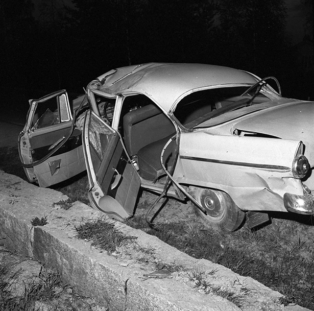 Trafikolycka, Ford vurpar vid Bäckehagen (125 km), 1959
