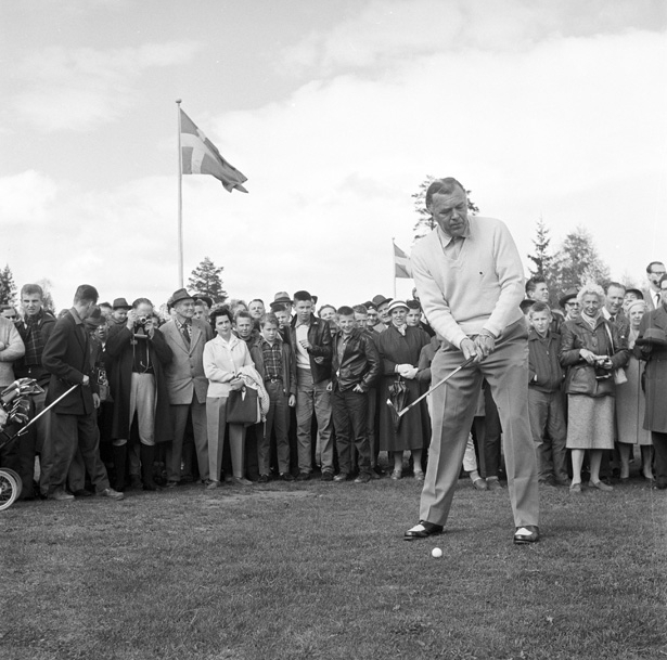 Prins Bertil inviger Rättviks golfbana 1959.