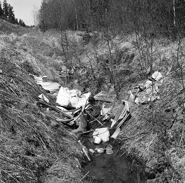 Borlängevägen, avskräde, 1955