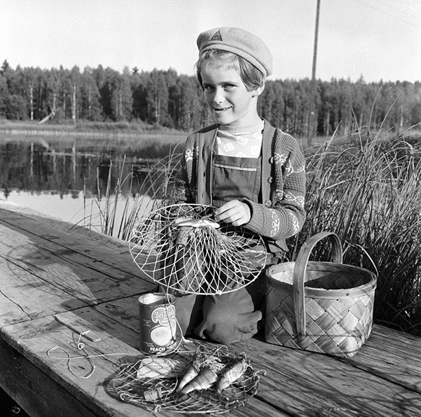 Kräftfiske,7/8 1956