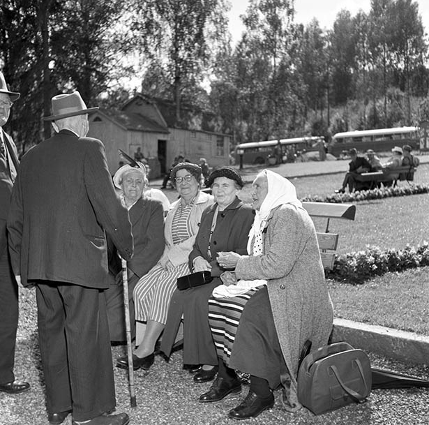 Pensionärsträff, de gamlas dag i Ludvika, 1954