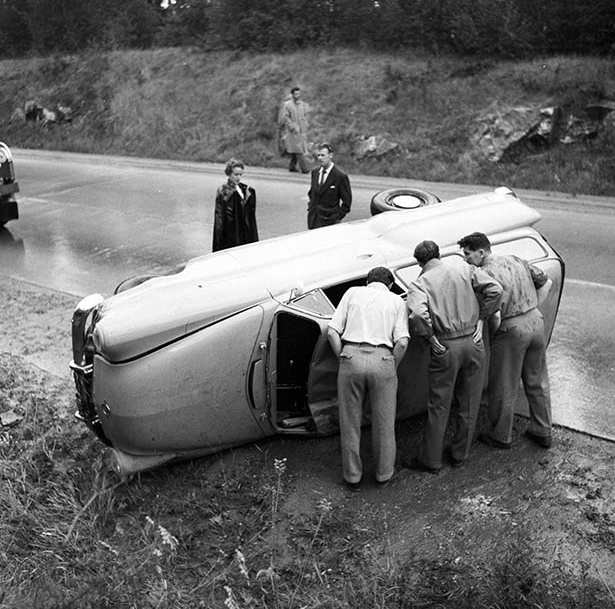 Trafikolycka, Borlängevägen, 1955