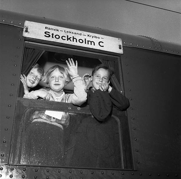 Tyska barns avresa från Borläge 1954